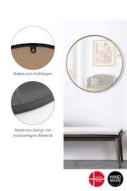 Specchio Rotondo Dorato per Bagno