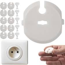 Copriprese Universali per Bambini - 10 pz Bianco con Chiave