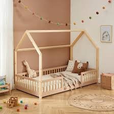 BAÏTA - Letto a Capanna per Bambini in Pino Rosa 90x190 cm