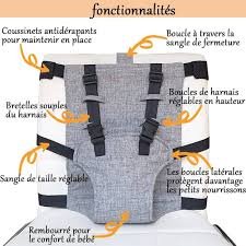 Seggiolino Portatile per Bambini con Imbracatura di Sicurezza