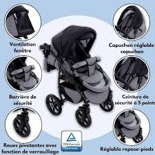 GagaDumi Boston - Passeggino 3 in 1 Versatile